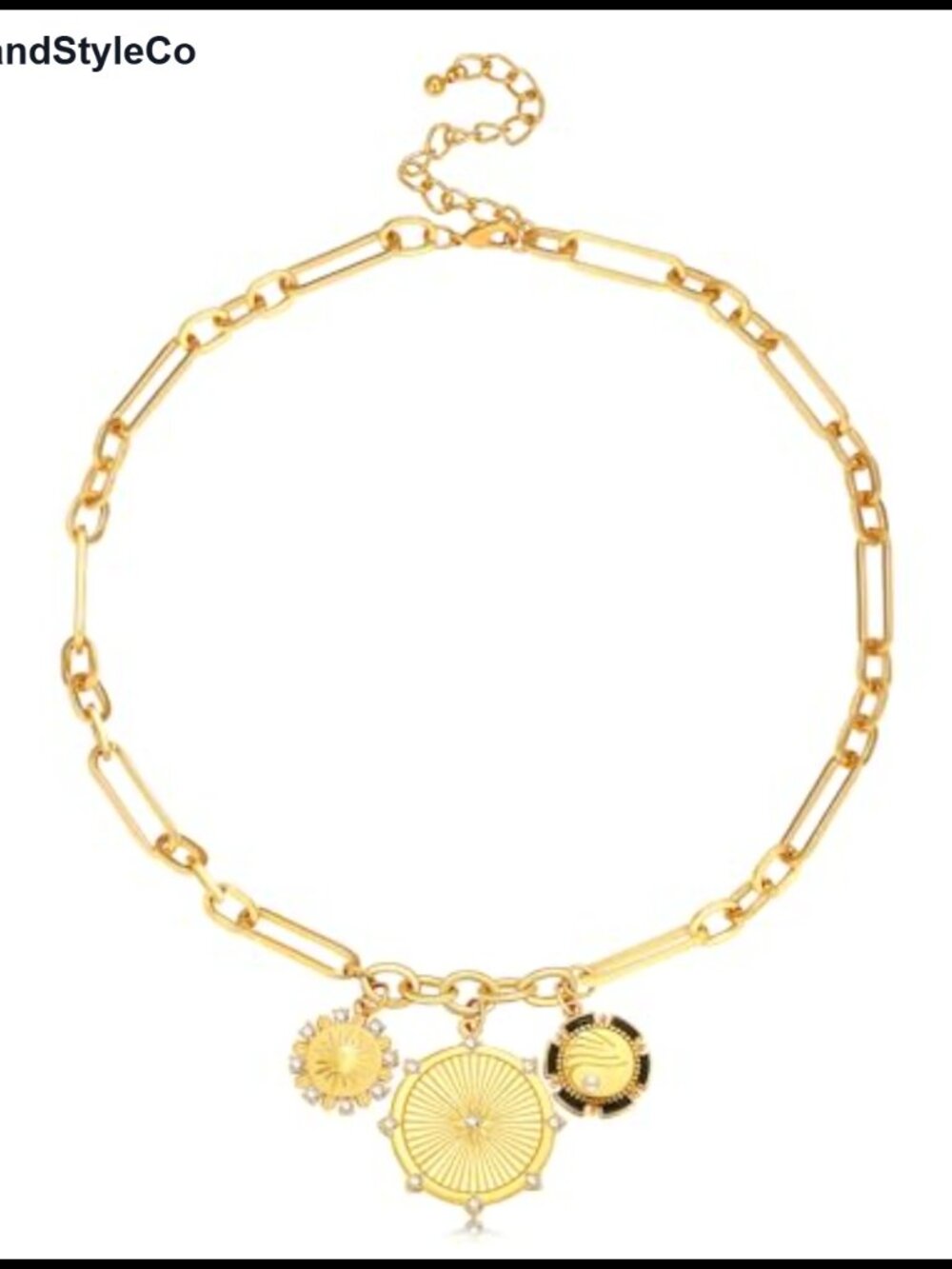 Chunky Gold Plated Heart Pendant Necklace